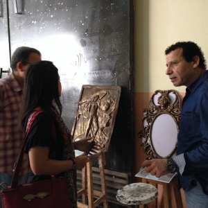 فاعليات تقييم مقرر تصميم النحت البارز(4) للفرقة الثانية ببرنامج النحت والتشكيل المعماري والترميم