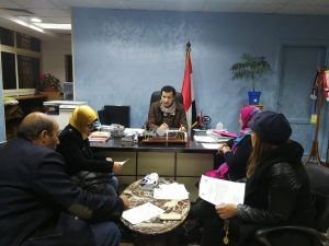 إجتماع الفريق الاداري لمشروع دعم وتطوير الفاعلية التعليمية برئاسة العميد لشهر يناير