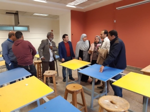 متابعة ا.د عبدالمؤمن شمس عميد الكليه تنفيذ مخرجات مشروع دعم الفاعليه التعليميه