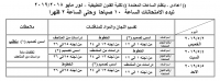 جدول المناقشات العملية للفرقة الاعدادى
