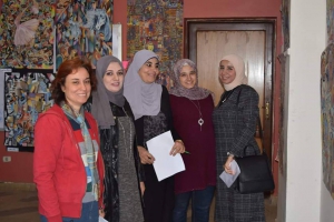 فاعليات تقييم مادة تصميم معلقات - دفعة  بكالوريوس  - بقسم طباعة المنسوجات