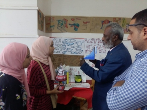 فاعليات تقييم مادة أساليب عرض وإخراج (4) للفرقة الثانية بقسم التصميم الصناعي