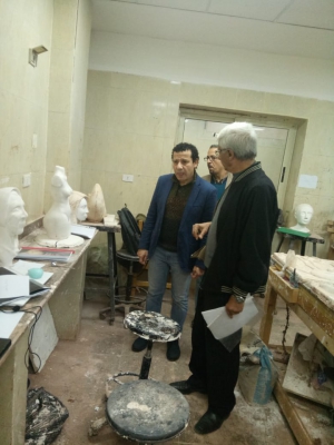 فاعليات تقييم مقرر نحت الطبيعة الحية (3) بقسم النحت و التشكيل المعمارى و الترميم