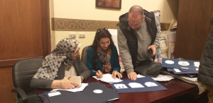 فاعليات تقييم مقرر أساسيات تصميم للفرقة الأولى بقسم التصميم الداخلى والأثاث