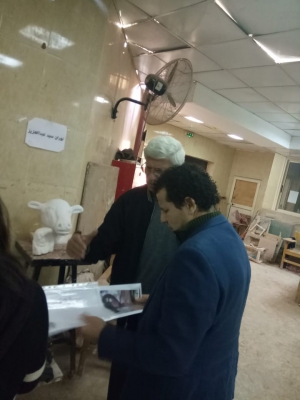 فاعليات تقييم مقرر نحت الطبيعة الحية (1) بقسم النحت و التشكيل المعمارى و الترميم