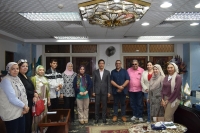 رئيس جامعة بنها يتفقد كلية الفنون التطبيقية