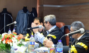 مناقشة رسالة ماجستير بعنوان"استخدام ألياف الميكرو فيبر في إنتاج ملابس الاحماء الرياضية ذات الطبقة الواحدة "