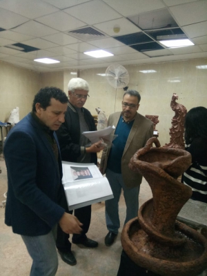 فاعليات تقييم مقرر تصميم النحت المعمارى بقسم النحت و التشكيل المعمارى و الترميم