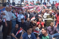 وقفة ضد الارهاب بكلية الفنون التطبيقية وكلية الحاسبات والمعلومات