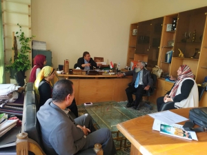 إجتماع مدير وحدة الجودة مع اعضاء هيئة تدريس قسم المنتجات المعدنية والحلى