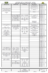 جدول قسم الإعلان - الترم الثاني - 2026