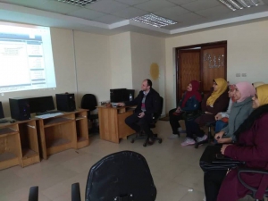 تدريب اعضاء الهيئة المعاونة منسقى الاقسام بالكلية على نظام MIS