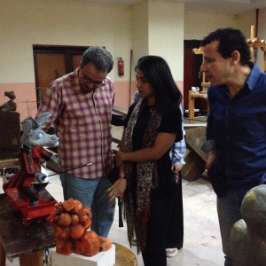 فاعليات تقييم مقرر تصميم النحت المجسم (6) للفرقة الثالثة ببرنامج النحت والتشكيل المعماري والترميم