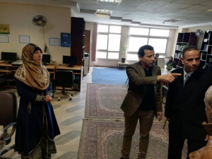 العميد يتفقد اعمال التطوير والتجديد بالكلية