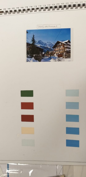 فاعليات تقييم مقرر نظريات لون للفرقة الأولى بقسم التصميم الداخلى والأثاث