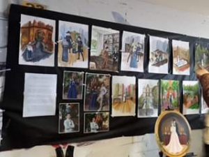 فعاليات تقييم مقرر تصميم ملابس السينما والمسرح