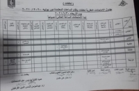 جدول الامتحانات النظريه للتخلفات بنظام الساعات المعتمده دور يونيو 2020-2021